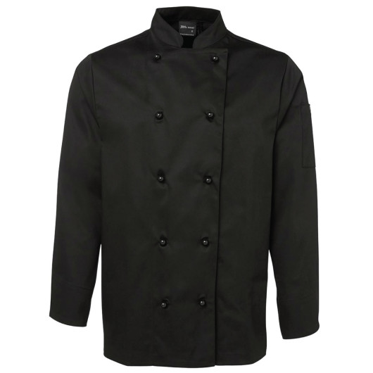 Unisex Chef Long Sleeve Jackets Black